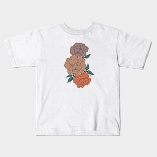 Floral Print (Peonies) Kids T-Shirt